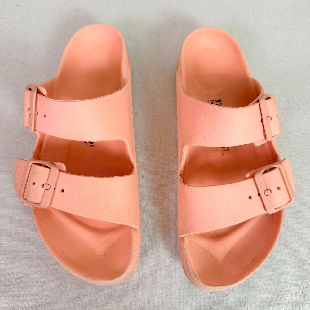 Birkenstock Arizona Essentials EVA Pink Clay Sandals Women's 37 Two Strap Narrow - Picture 3 of 16
